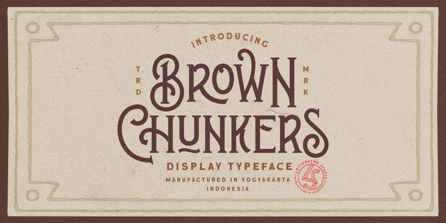 Beispiel einer Brown Chunkers-Schriftart